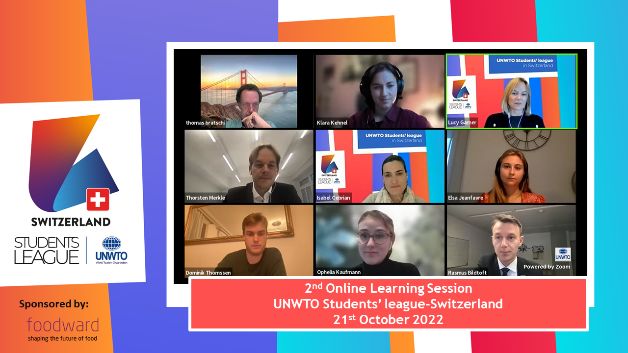 FOODWARD FOUNDATION SUPPORTED THE 2ND ONLINE LEARNING SESSION OF THE UNWTO STUDENTS’ LEAGUE-SWITZERLAND